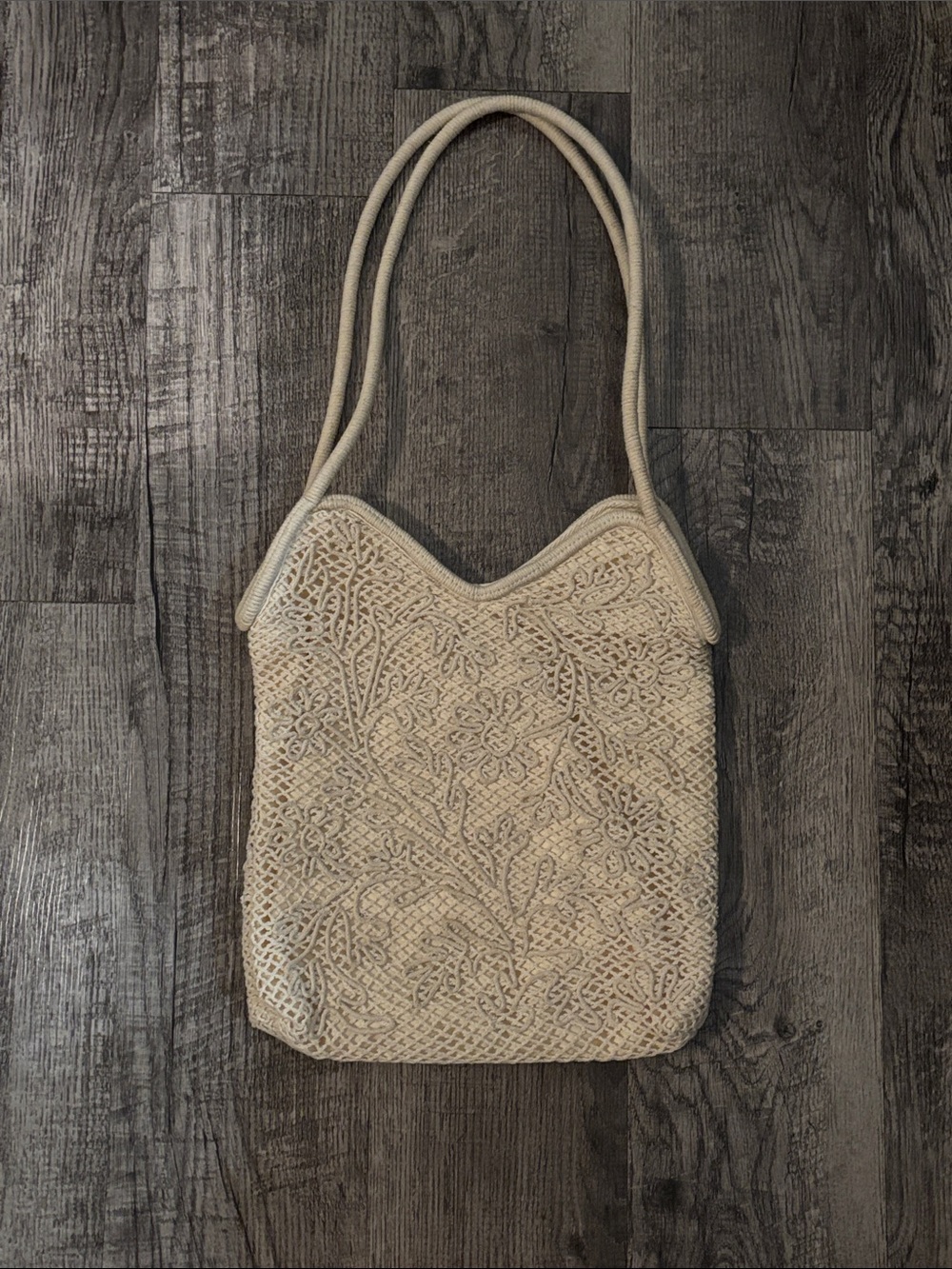 Abercrombie & Fitch Crochet Beach Tote - Cream
